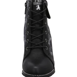 2 Go Fashion Schnürstiefelette schwarz Outlet