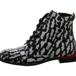 2 Go Fashion Schnürstiefelette schwarz/weiß Online