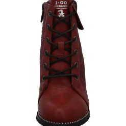 2 Go Fashion Schnürstiefelette rot New