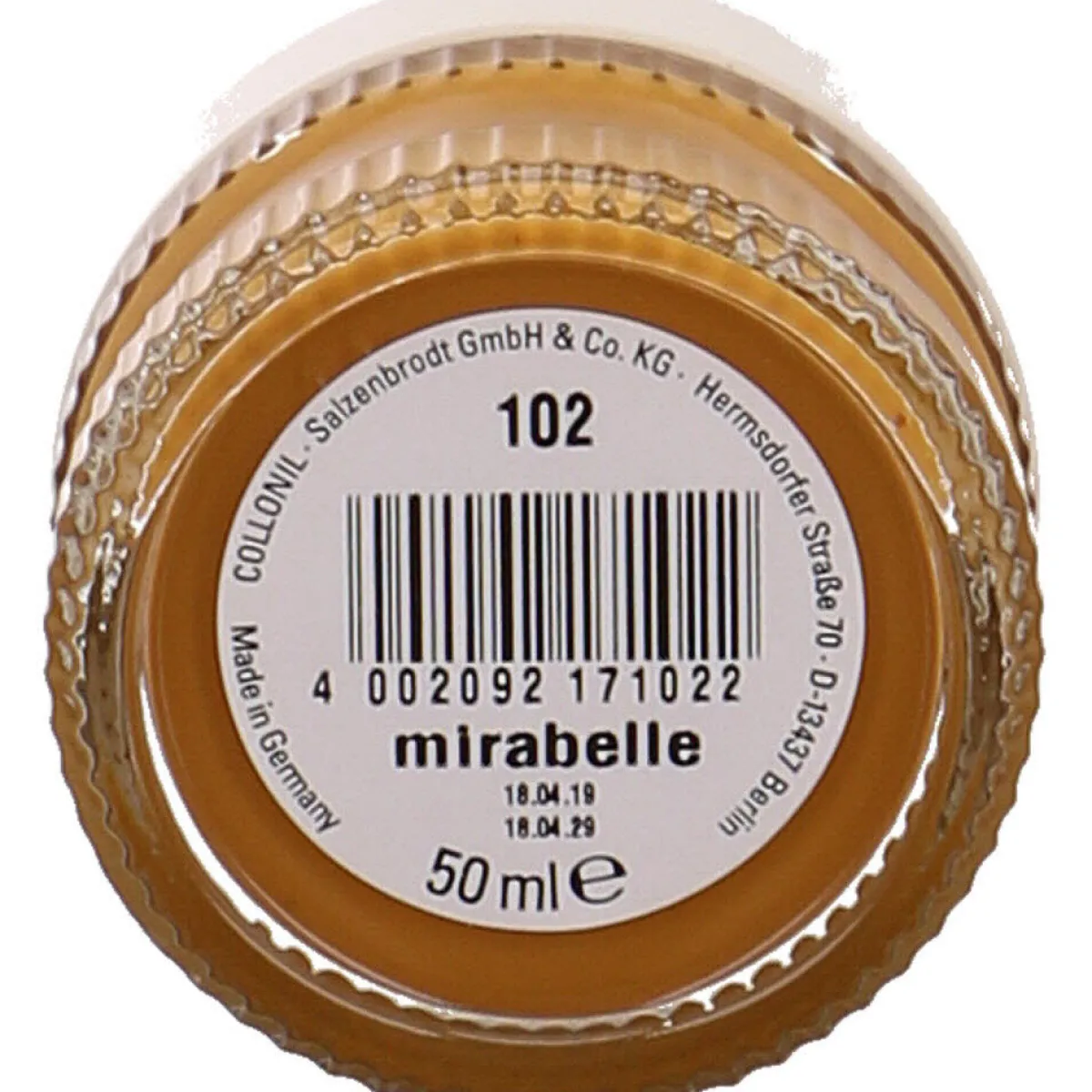 Collonil Schuhcreme Shoe Cream Mirabelle gelb New
