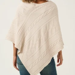 Cream Poncho CRDela Knit beige