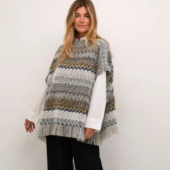 Cream Poncho CRGoldy Knit Poncho beige Outlet