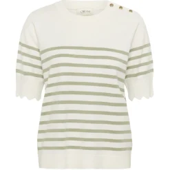 Cream Pullover CRVillea Striped Knit Blouse beige