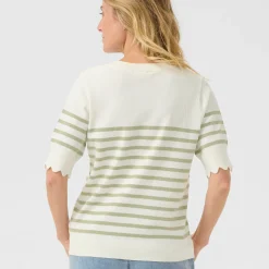 Cream Pullover CRVillea Striped Knit Blouse beige