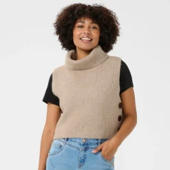 Cream Pullunder CRStarfi Short Knit Slipover beige Online