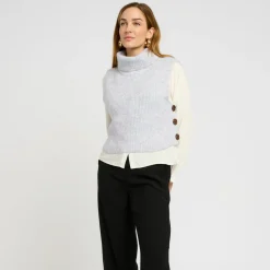 Cream Pullunder CRStarfi Short Knit Slipover grau