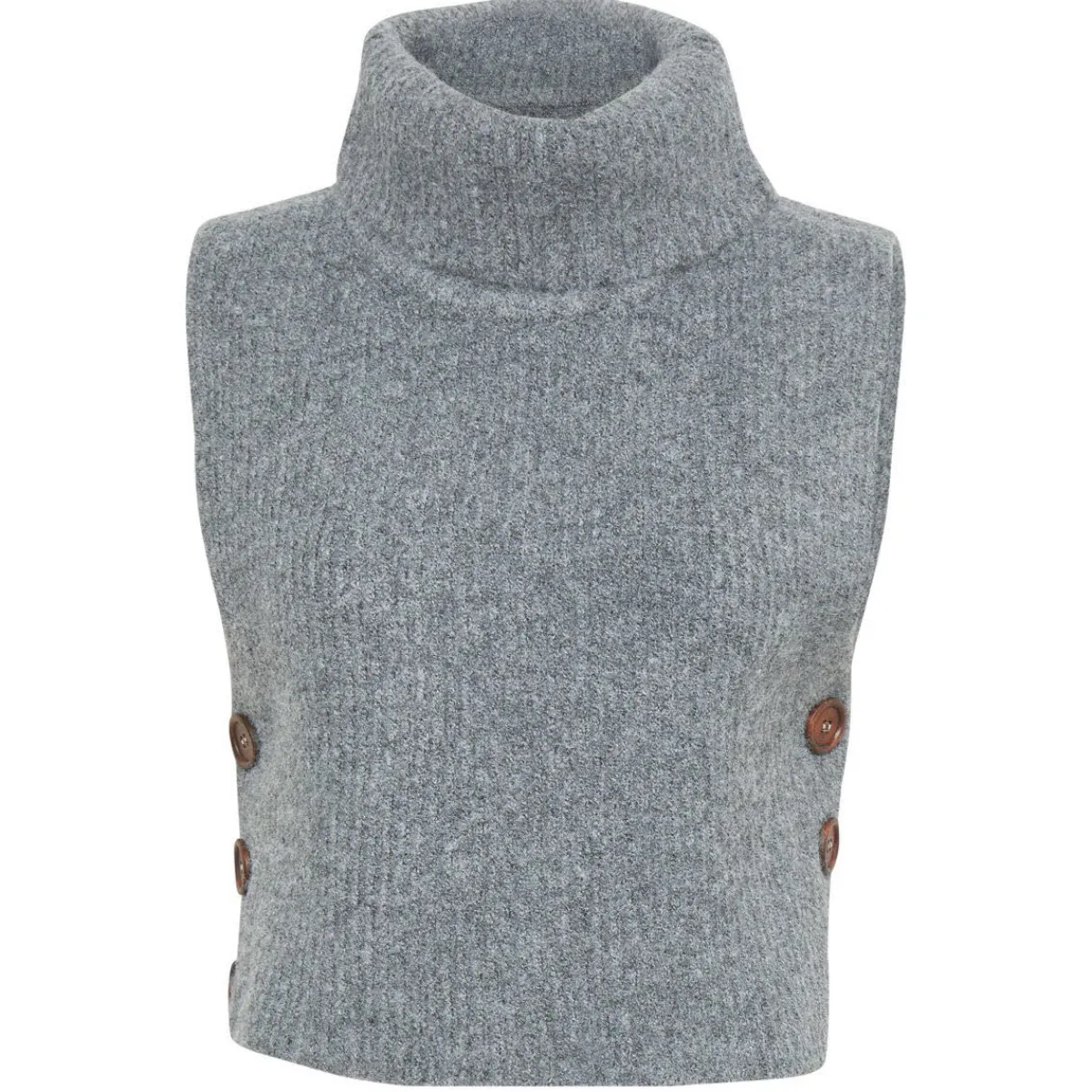 Cream Pullunder CRStarfi Short Knit Slipover grau