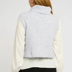 Cream Pullunder CRStarfi Short Knit Slipover grau