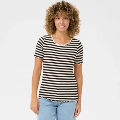 Cream Shirt CRRibba stripe T-Shirt schwarz Discount