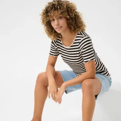 Cream Shirt CRRibba stripe T-Shirt schwarz Discount