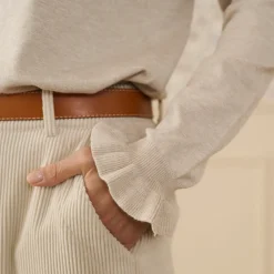 Cream Shirt CRVillea Knit Blouse beige New