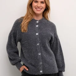 Cream Strickjacke CRSnowy Knit Cardigan grau Discount