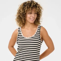 Cream Top CRRibba Stripe Top schwarz Hot