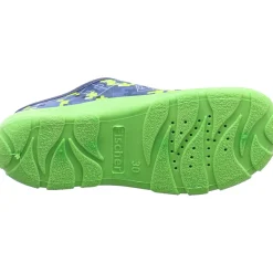 Fischer Markenschuh Hausschuh Fußball blau Clearance