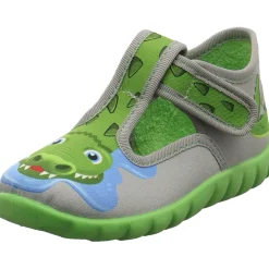 Fischer Markenschuh Hausschuh Krokodil grau Hot