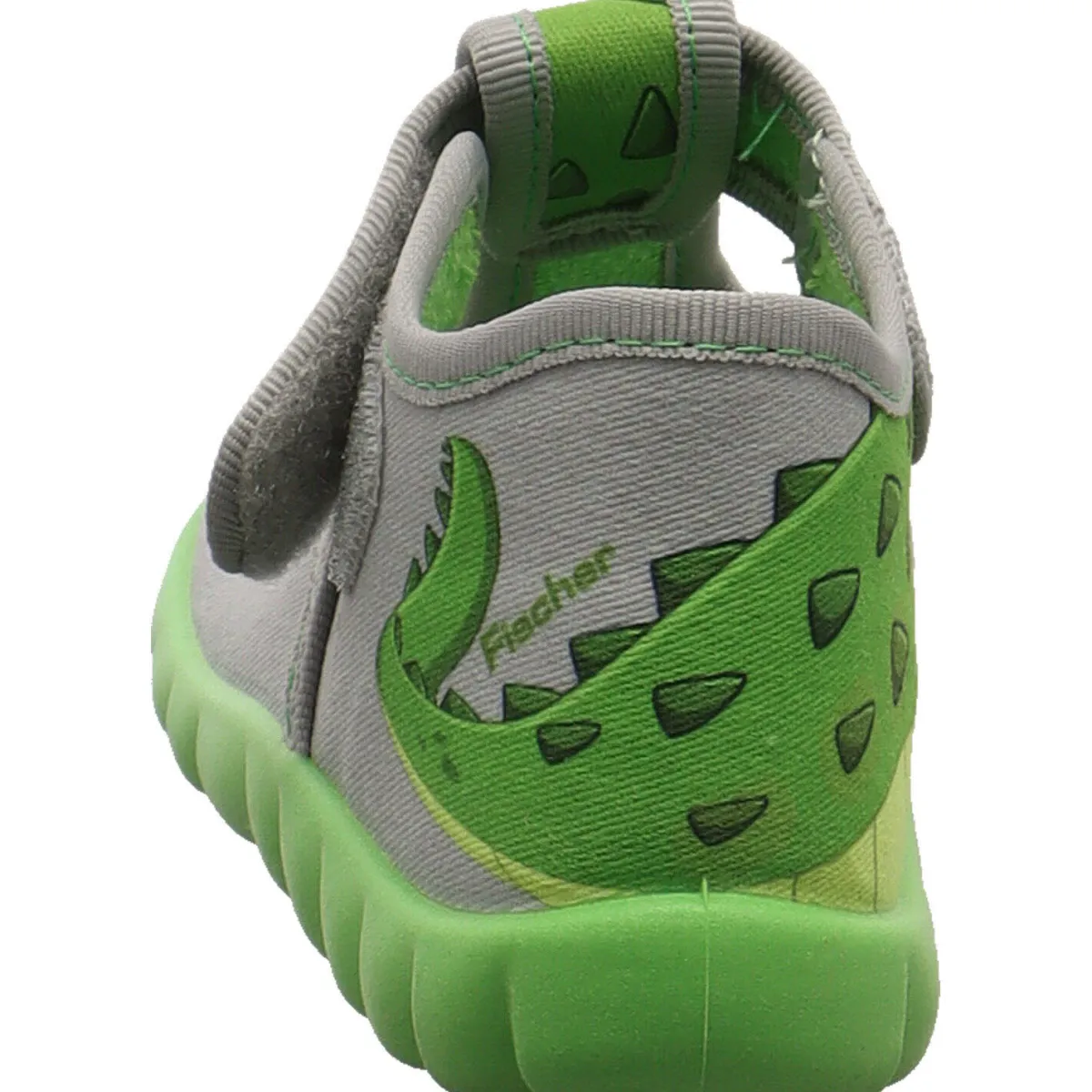 Fischer Markenschuh Hausschuh Krokodil grau Hot