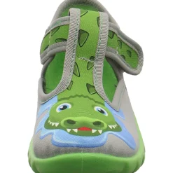 Fischer Markenschuh Hausschuh Krokodil grau Hot