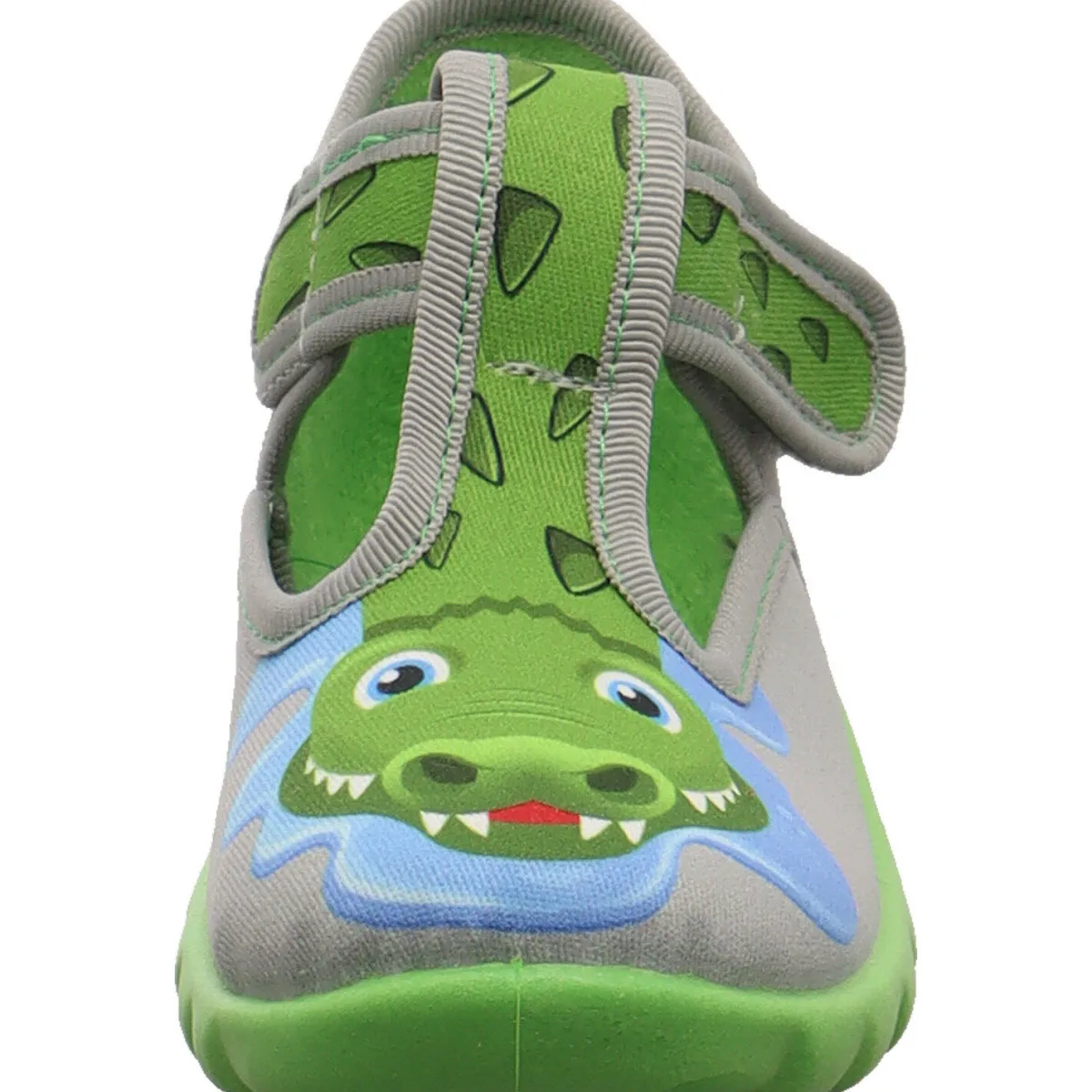 Fischer Markenschuh Hausschuh Krokodil grau Hot