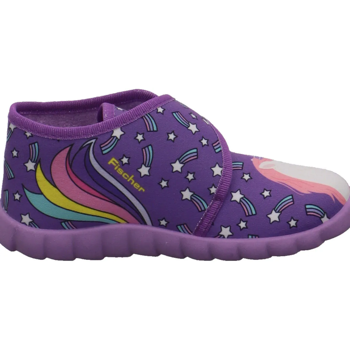 Fischer Markenschuh Hausschuh Flexi lila Discount