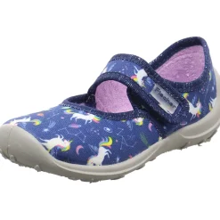 Fischer Markenschuh Hausschuh Einhörner blau Discount