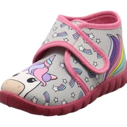 Fischer Markenschuh Hausschuh Flexi grau