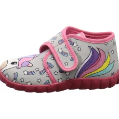 Fischer Markenschuh Hausschuh Flexi grau