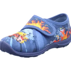 Fischer Markenschuh Hausschuh Boogy blau New