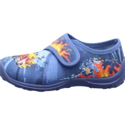 Fischer Markenschuh Hausschuh Boogy blau New