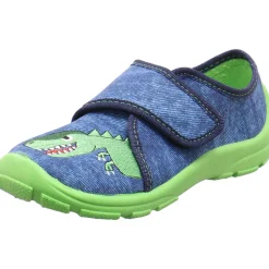 Fischer Markenschuh Hausschuh Danny blau New