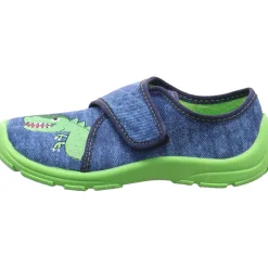 Fischer Markenschuh Hausschuh Danny blau New