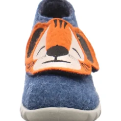 Fischer Markenschuh Hausschuh Flexi blau Clearance