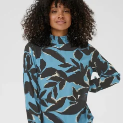 Kaffe Bluse KAamber Blouse blau Outlet