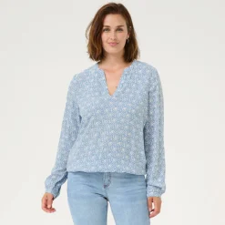 Kaffe Bluse KAditte Blouse blau Clearance