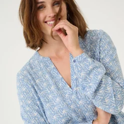 Kaffe Bluse KAditte Blouse blau Clearance