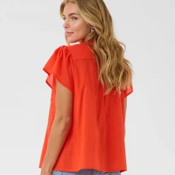Kaffe Bluse KAkarli Blouse rot Sale