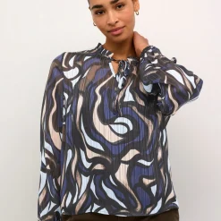 Kaffe Bluse KAmargo Blouse blau Outlet