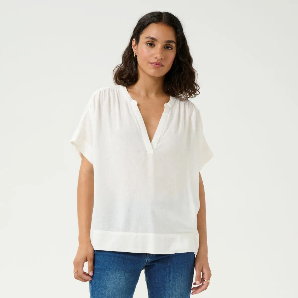 Kaffe Bluse KAmilia Wing SL Blouse weiß Hot