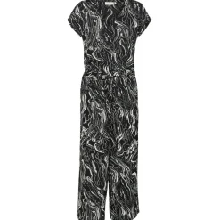 Kaffe Jumpsuit KAmira Plain Weave schwarz