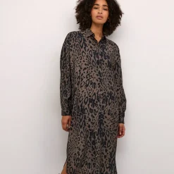 Kaffe Kleid KAjemma Shirt Dress braun New