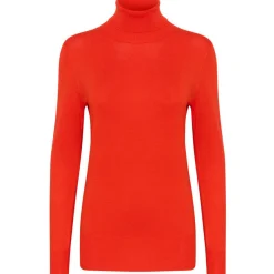 Kaffe Pullover Astrid Roll Neck rot Discount