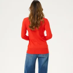 Kaffe Pullover Astrid Roll Neck rot Discount