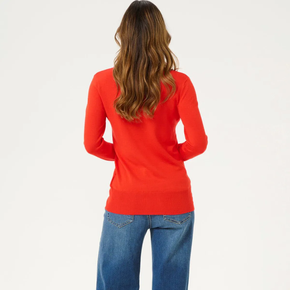 Kaffe Pullover Astrid Roll Neck rot Discount