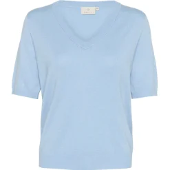 Kaffe Pullover KAlizza V-Neck blau Discount