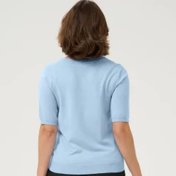 Kaffe Pullover KAlizza V-Neck blau Discount