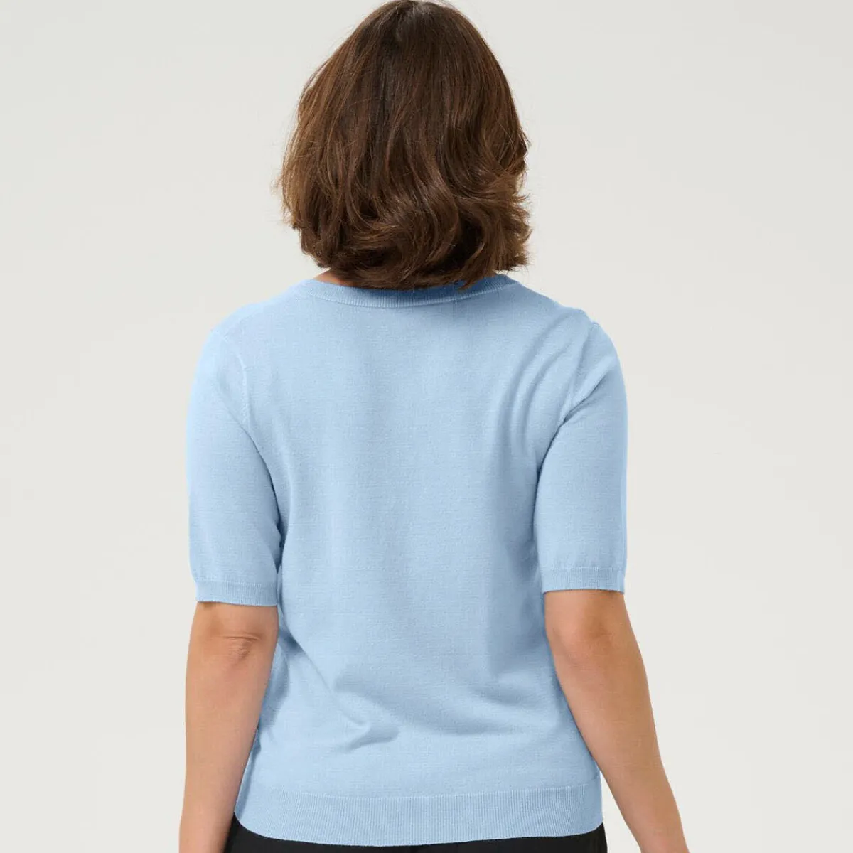 Kaffe Pullover KAlizza V-Neck blau Discount