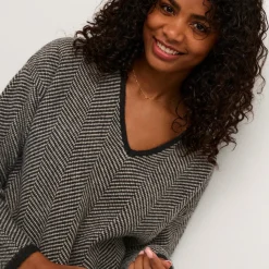 Kaffe Pullover KAverana schwarz Outlet