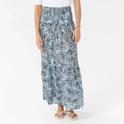 Kaffe Rock KAmaxi Smock Skirt blau Discount