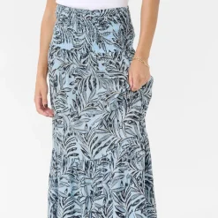 Kaffe Rock KAmaxi Smock Skirt blau Discount