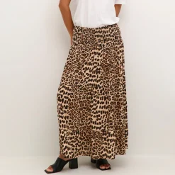 Kaffe Rock KAmaxi Smock Skirt braun Clearance