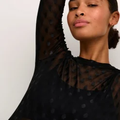 Kaffe Shirt KAmina LS T-Shirt schwarz